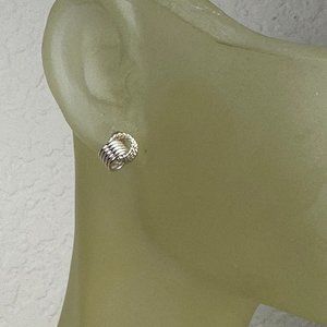 NEW Real Silver Love Knot Stud Earrings
